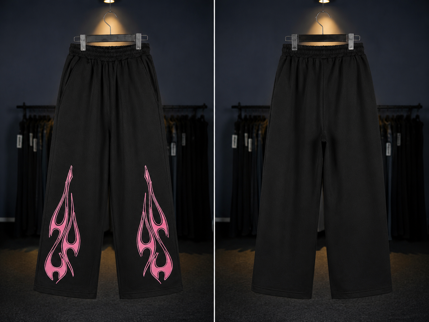Black and Pink Sweat pants