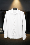 Ivory Satin Shirt - Pure White
