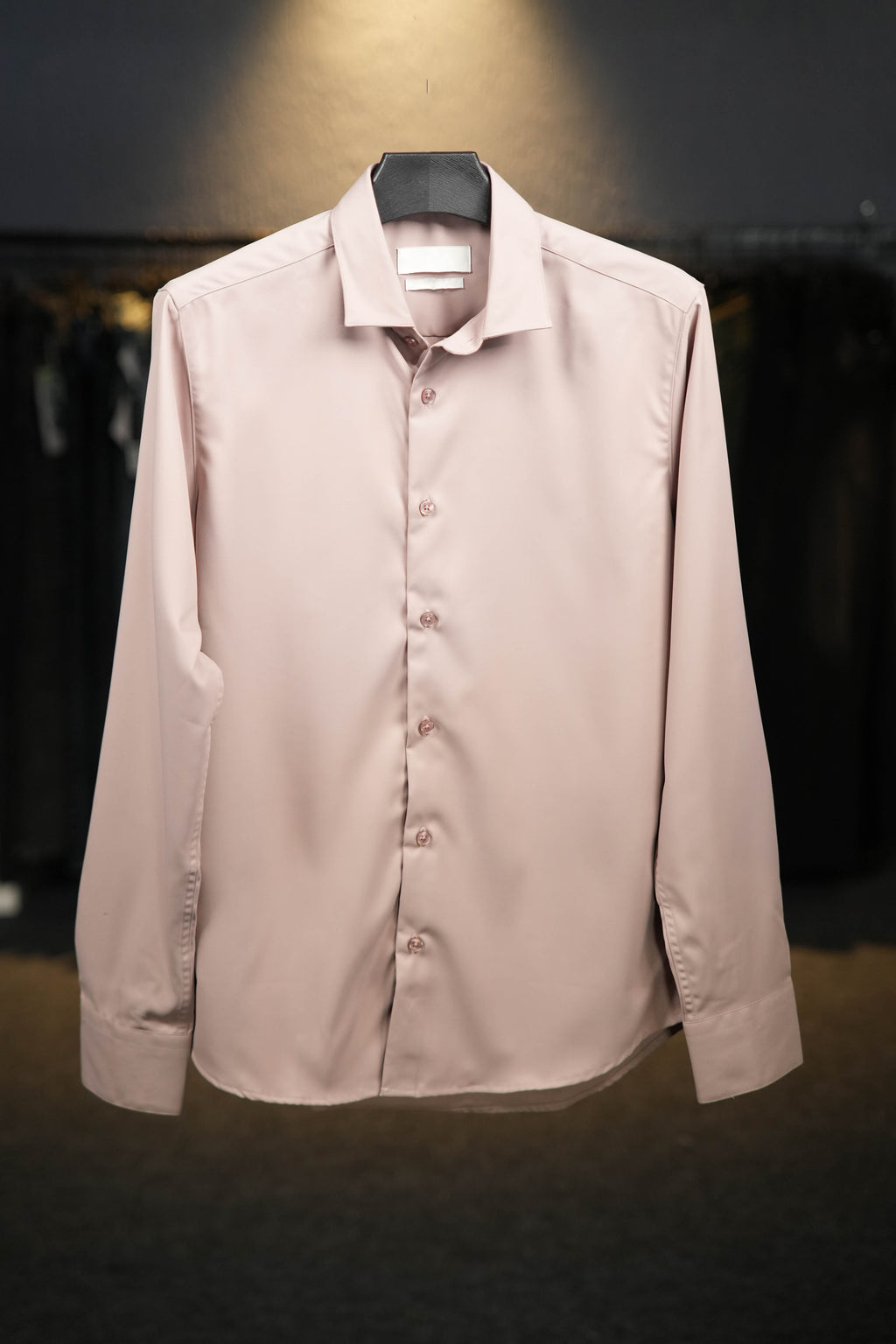 Bloom Satin Shirt - Soft Peach