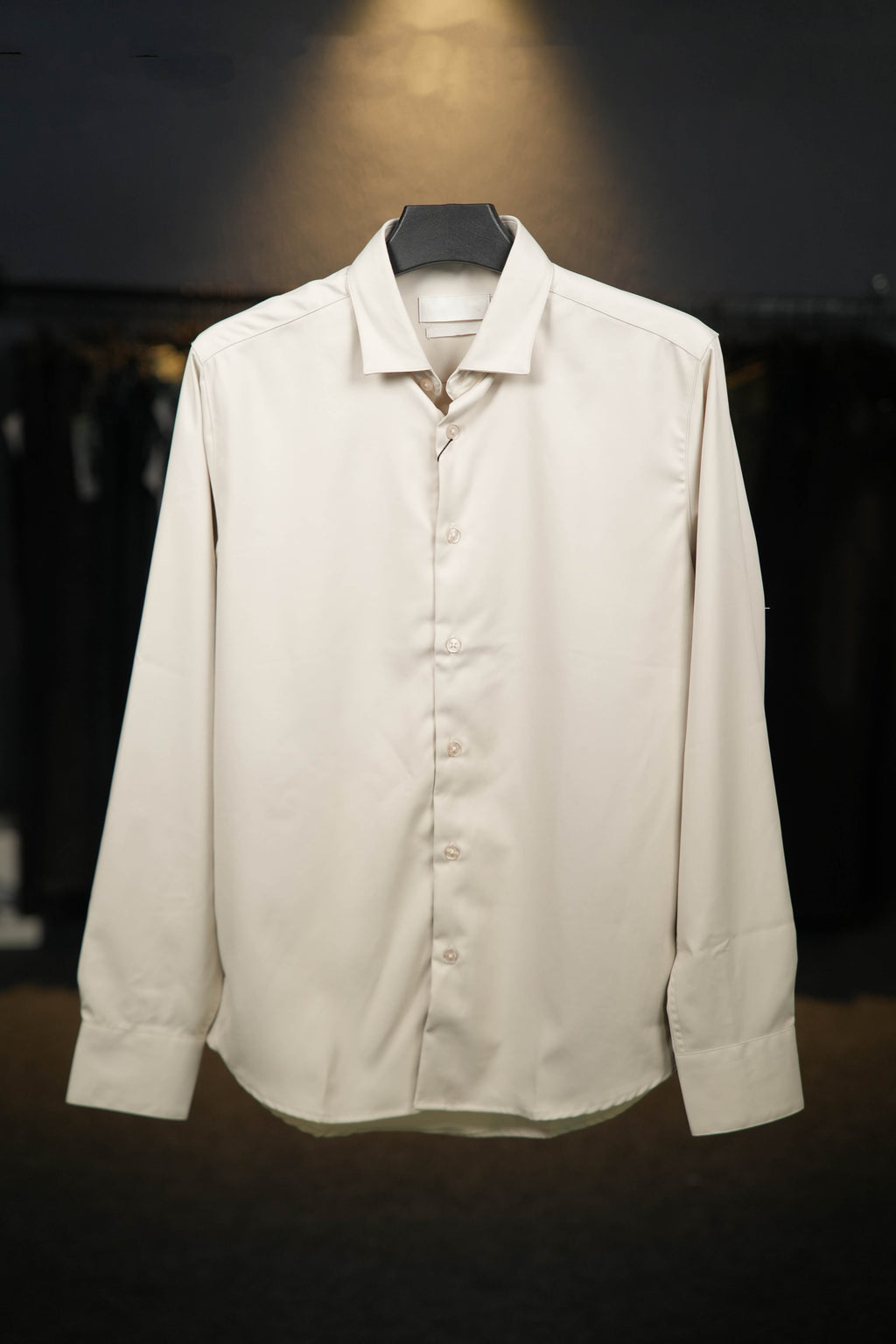 Cream Satin Shirt - Warm White
