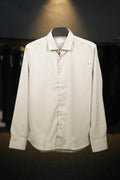 Cream Satin Shirt - Warm White