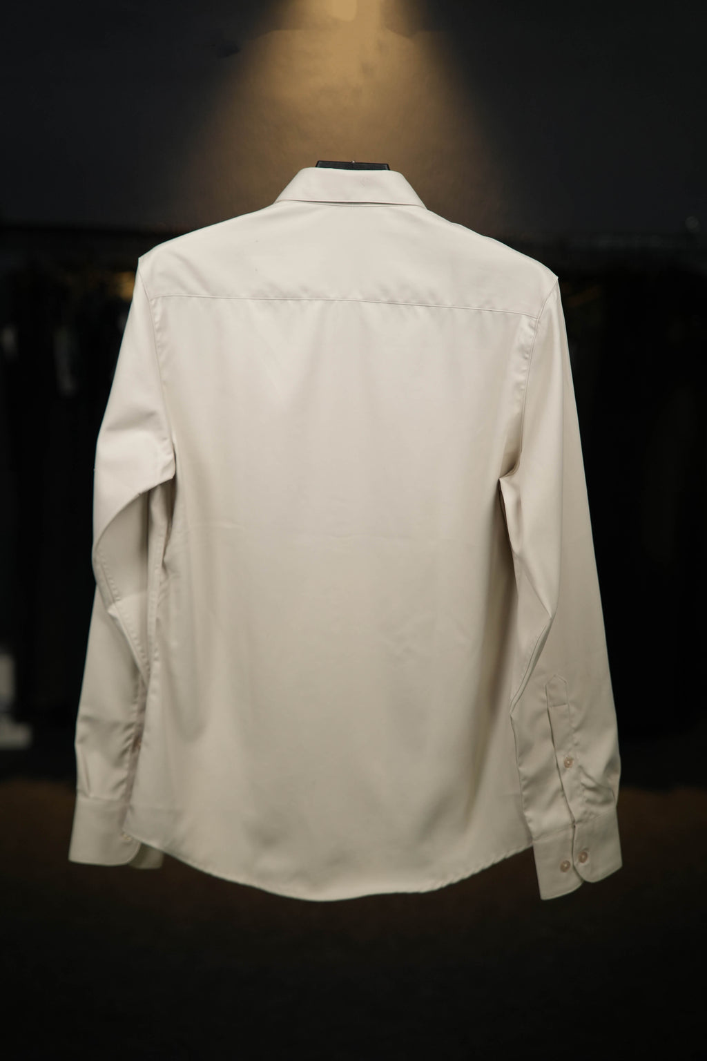 Cream Satin Shirt - Warm White