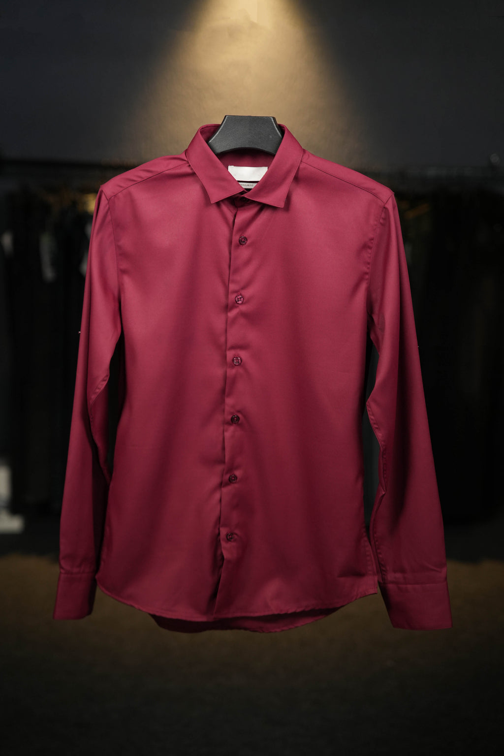 Velour Satin Shirt - Royal Maroon