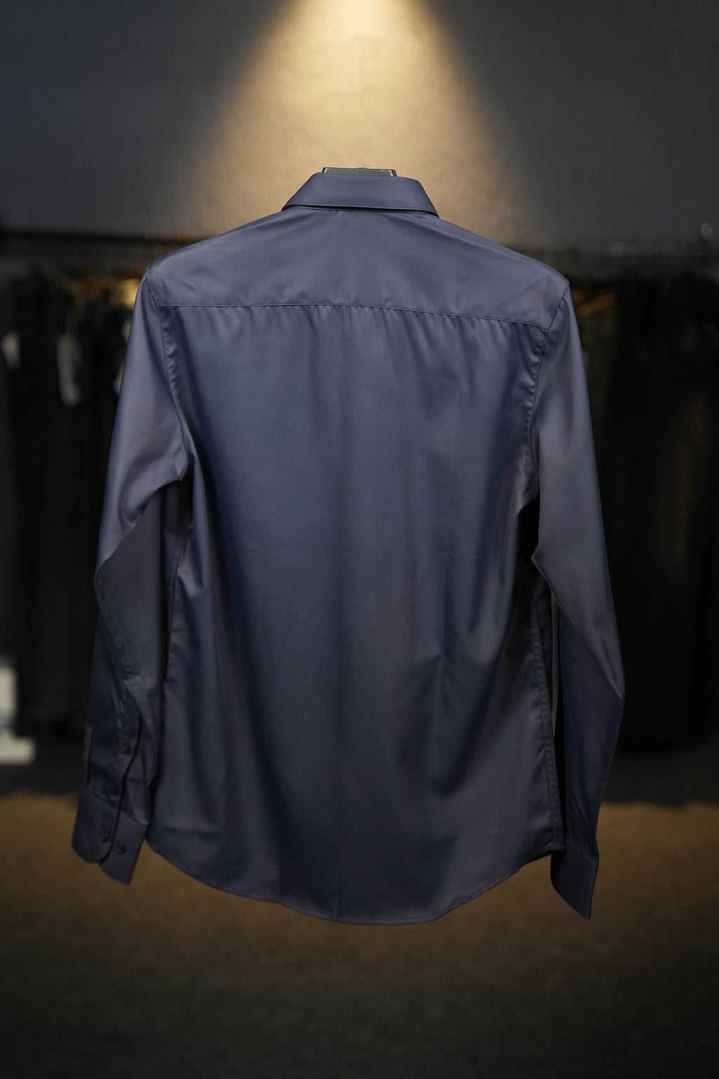 Dusk Satin Shirt - Midnight Blue