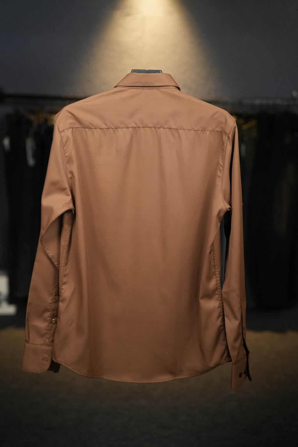 Cocoa Satin Shirt - Rich Brown