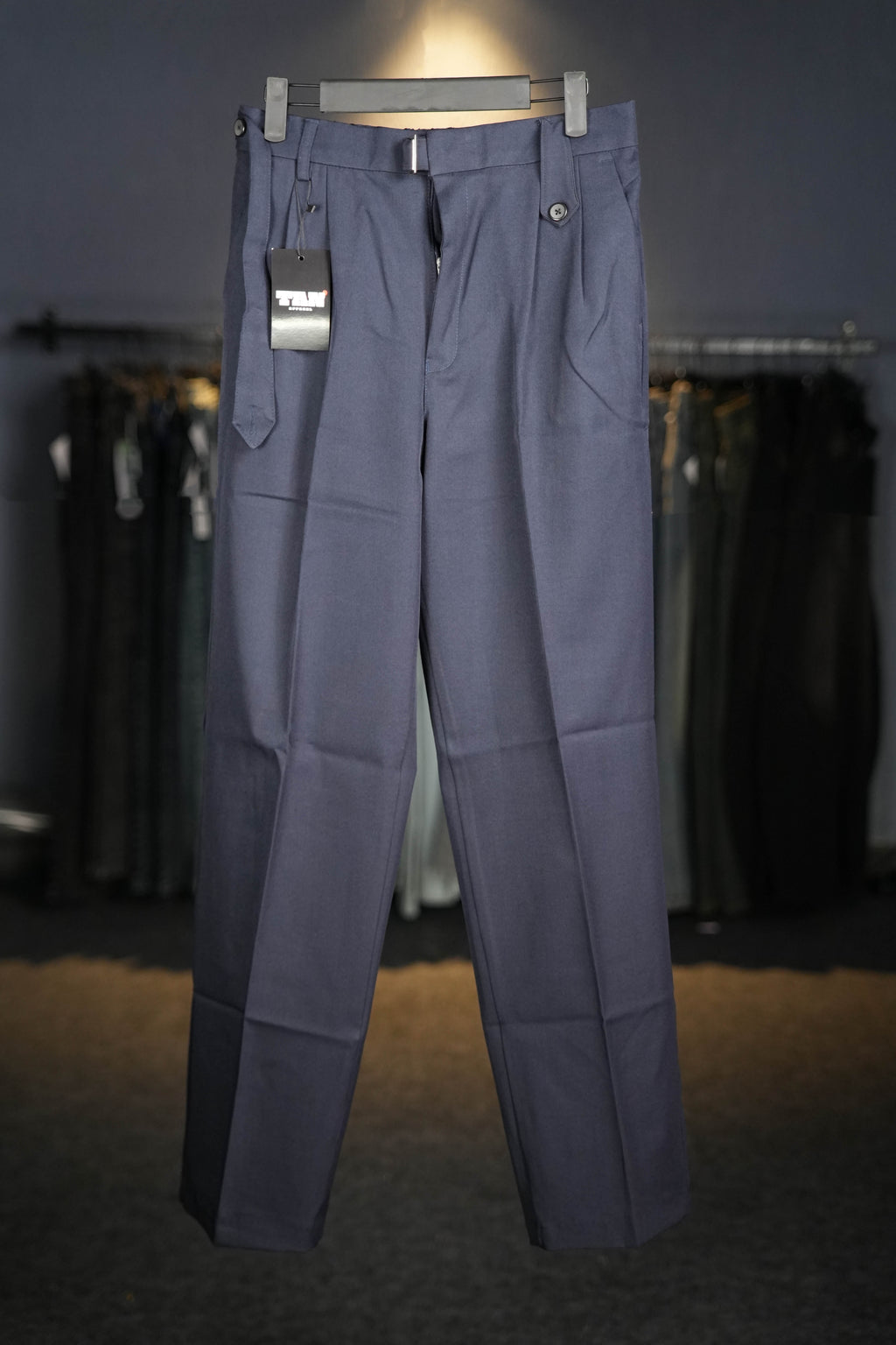 Navy Blue Elastic Gurkha Pants