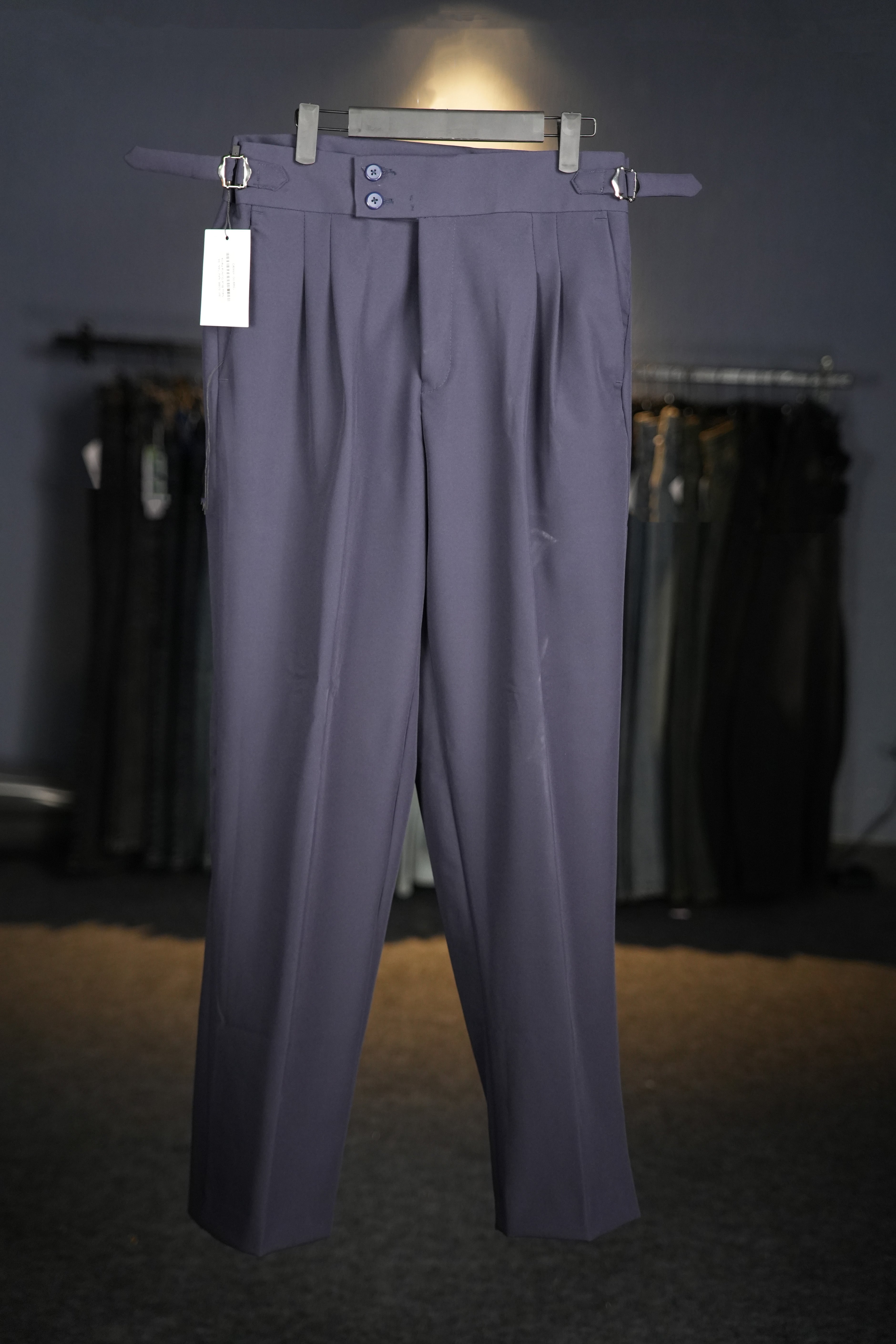 Navy Blue Double Buttoned Gurkha Pants