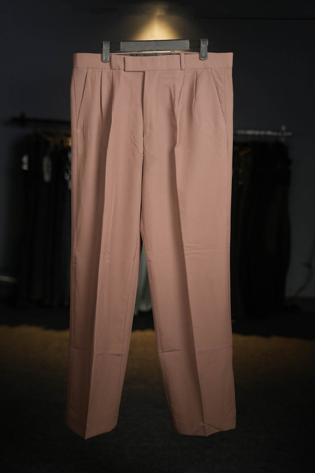 Stone Brown Double Pleated Pants