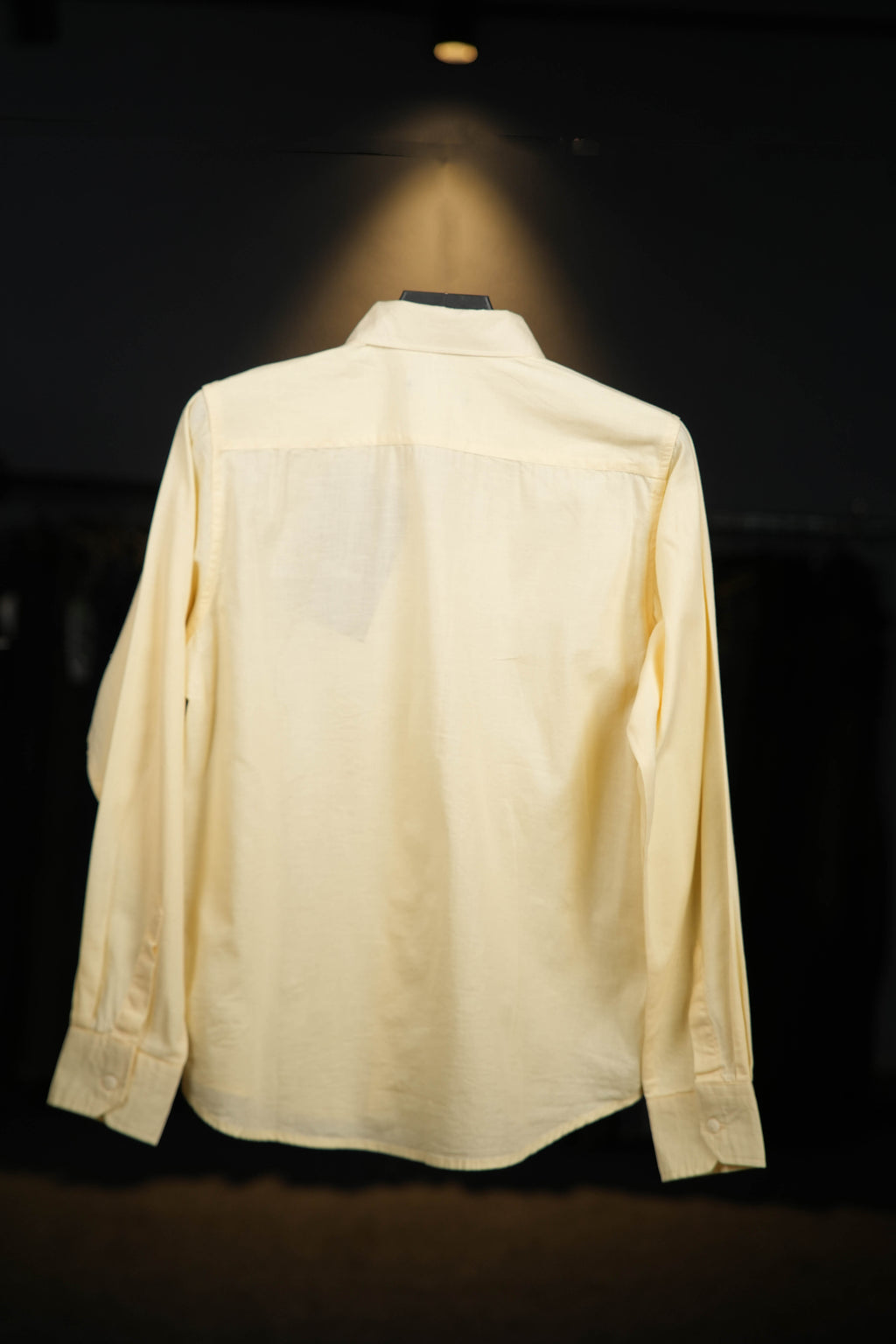Pale Yellow Linen Cotton Blended Shirt