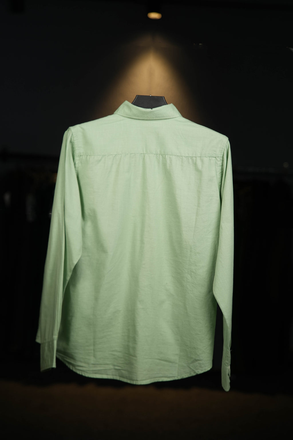 Light Green Linen Cotton Blended Shirt