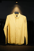 Mustard Yellow Linen Cotton Blended Shirt