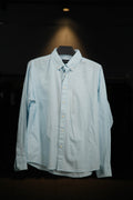 Powder Blue Linen Cotton Blended Shirt