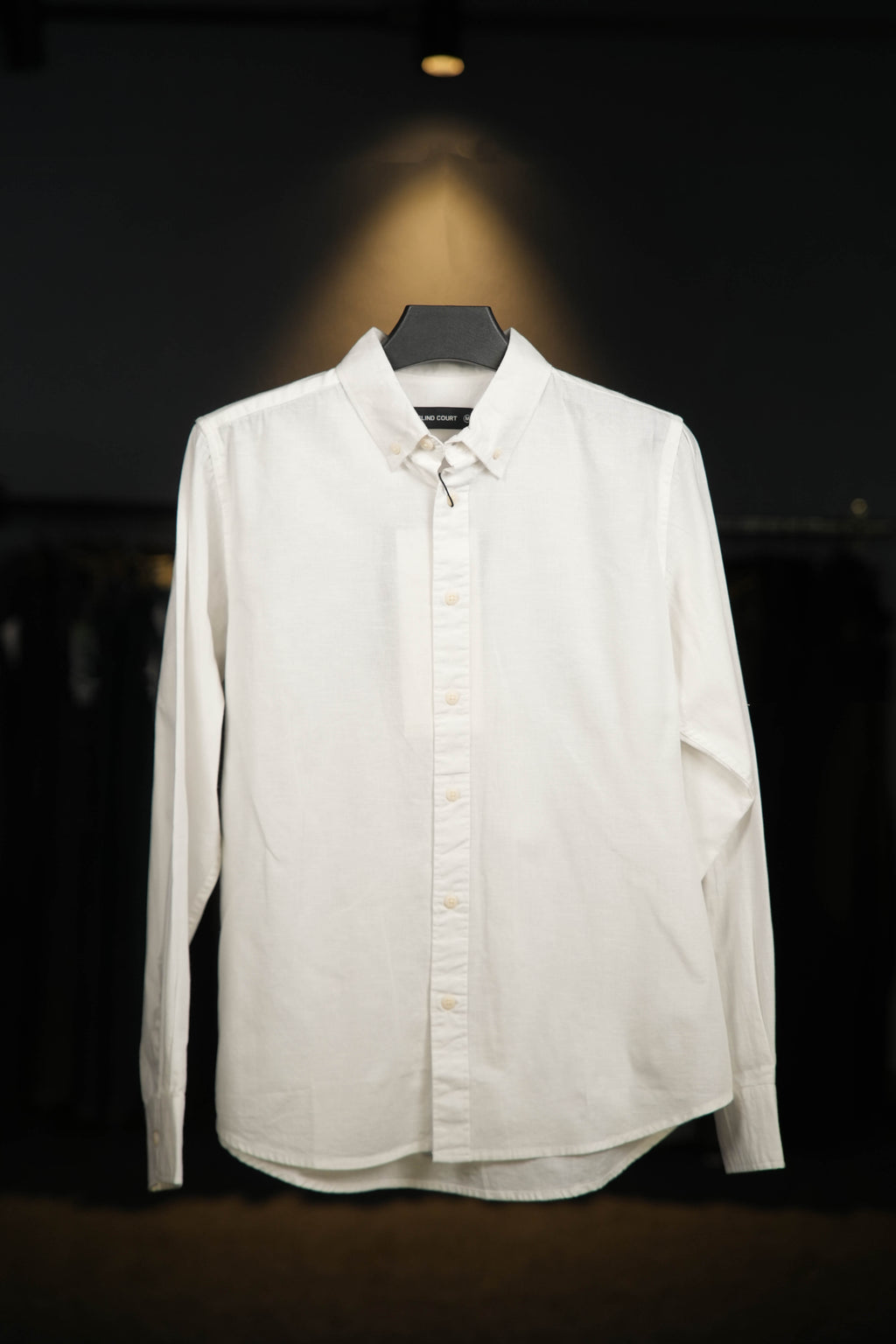 White Linen Cotton Blended Shirt