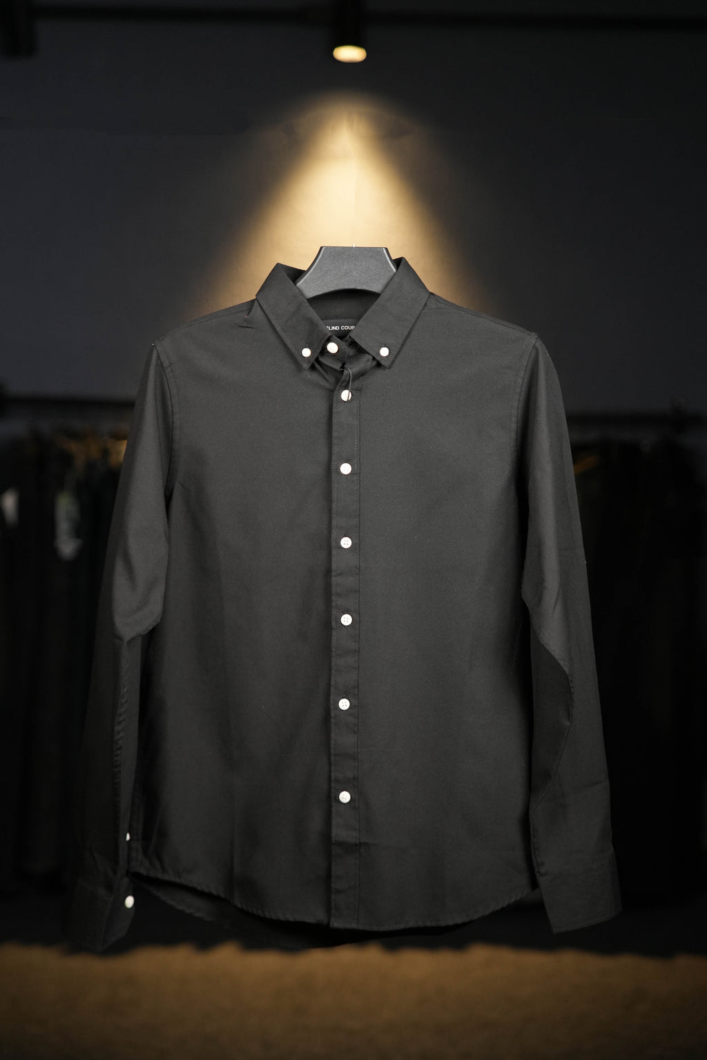 Black Linen Cotton Blended Shirt