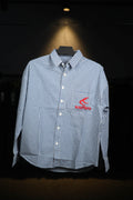 Light Blue Embroidered Checks Shirt