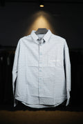 Pale Blue Embroidered Checks Shirt