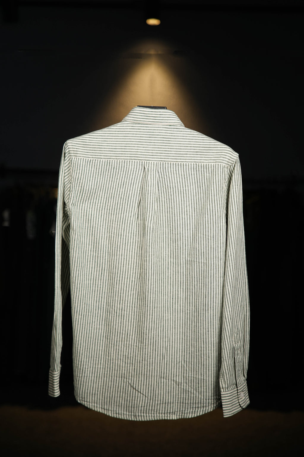 Green Striped Lenin Shirt