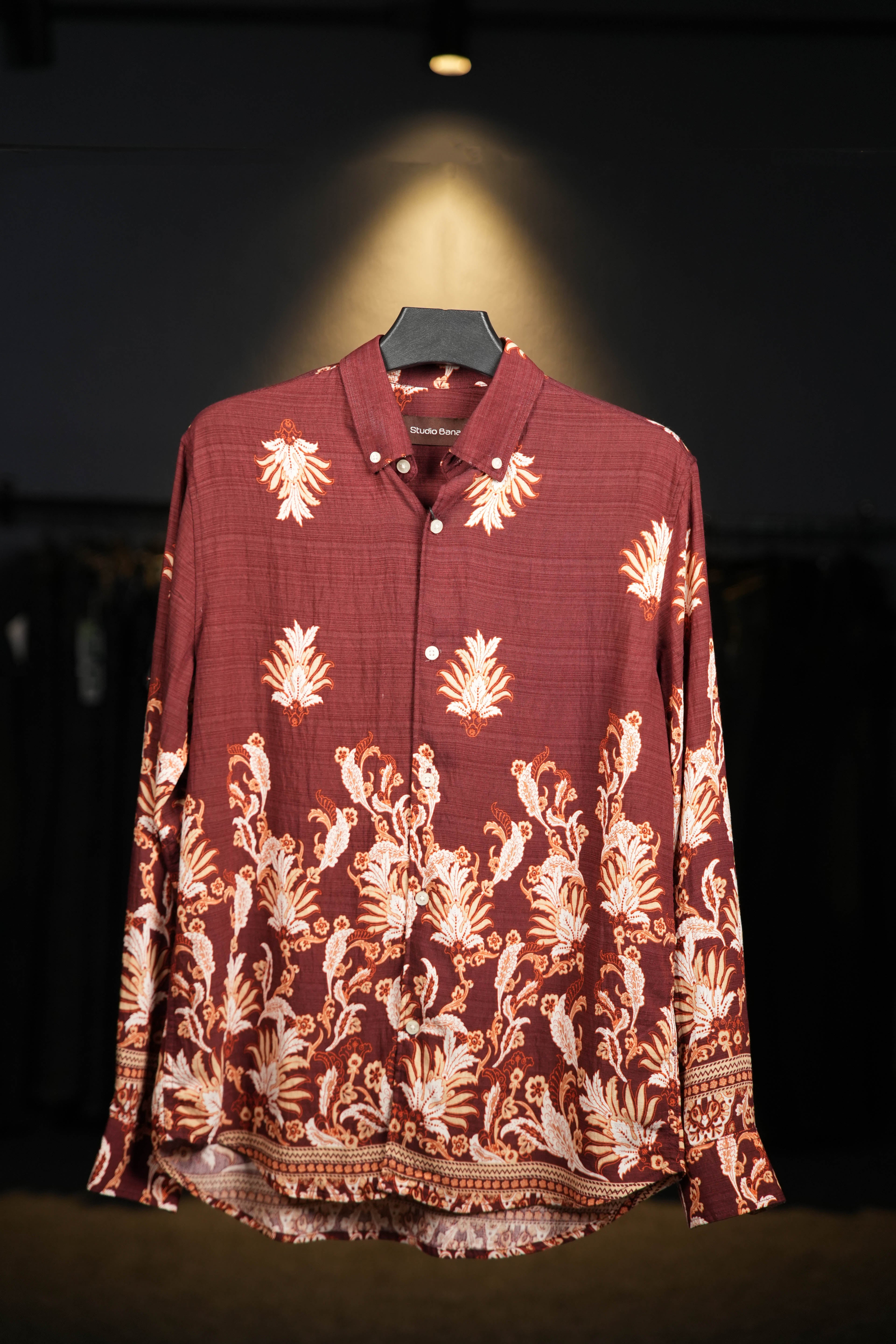 Maroon Viscose Shirt