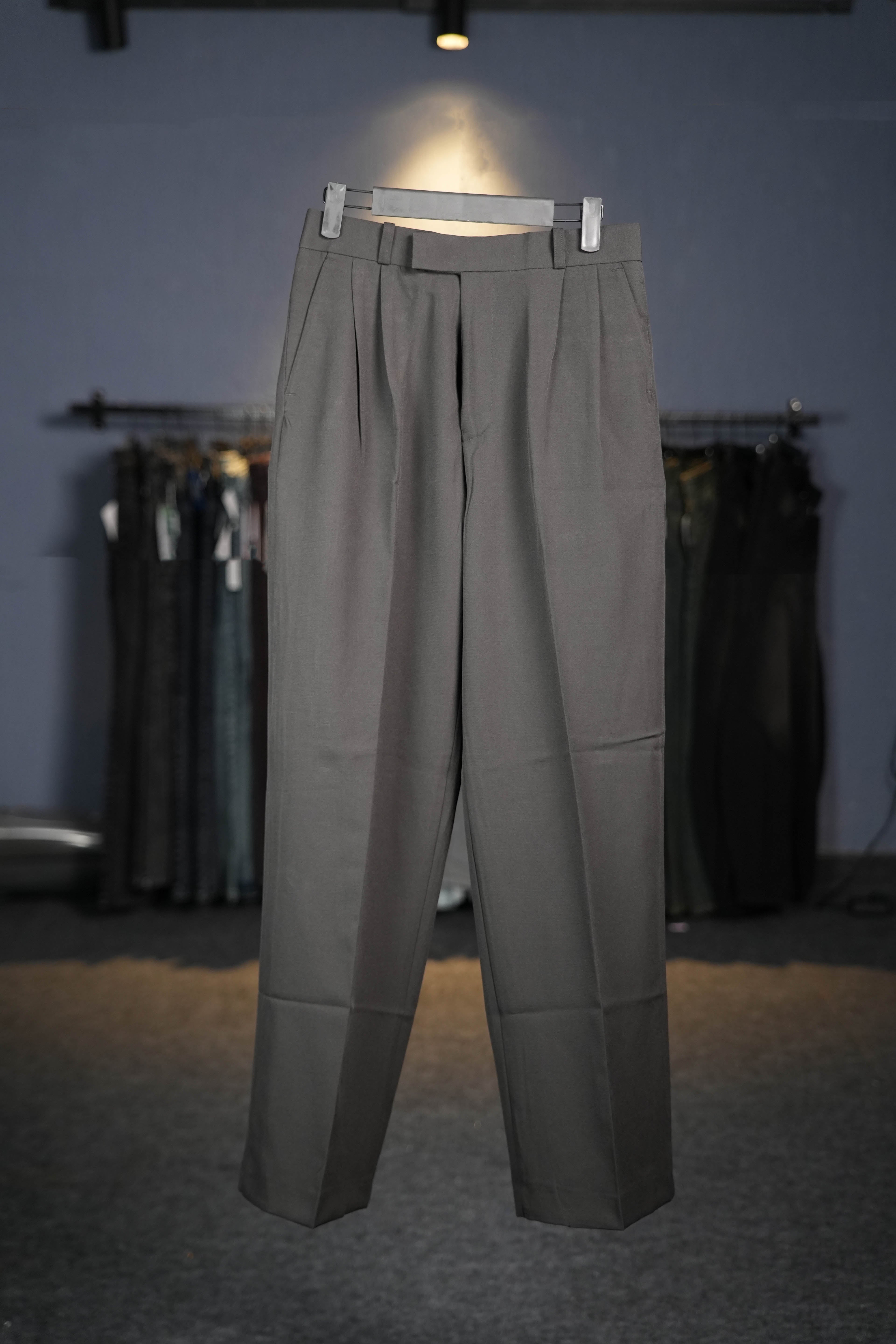Black Double Pleated Pants