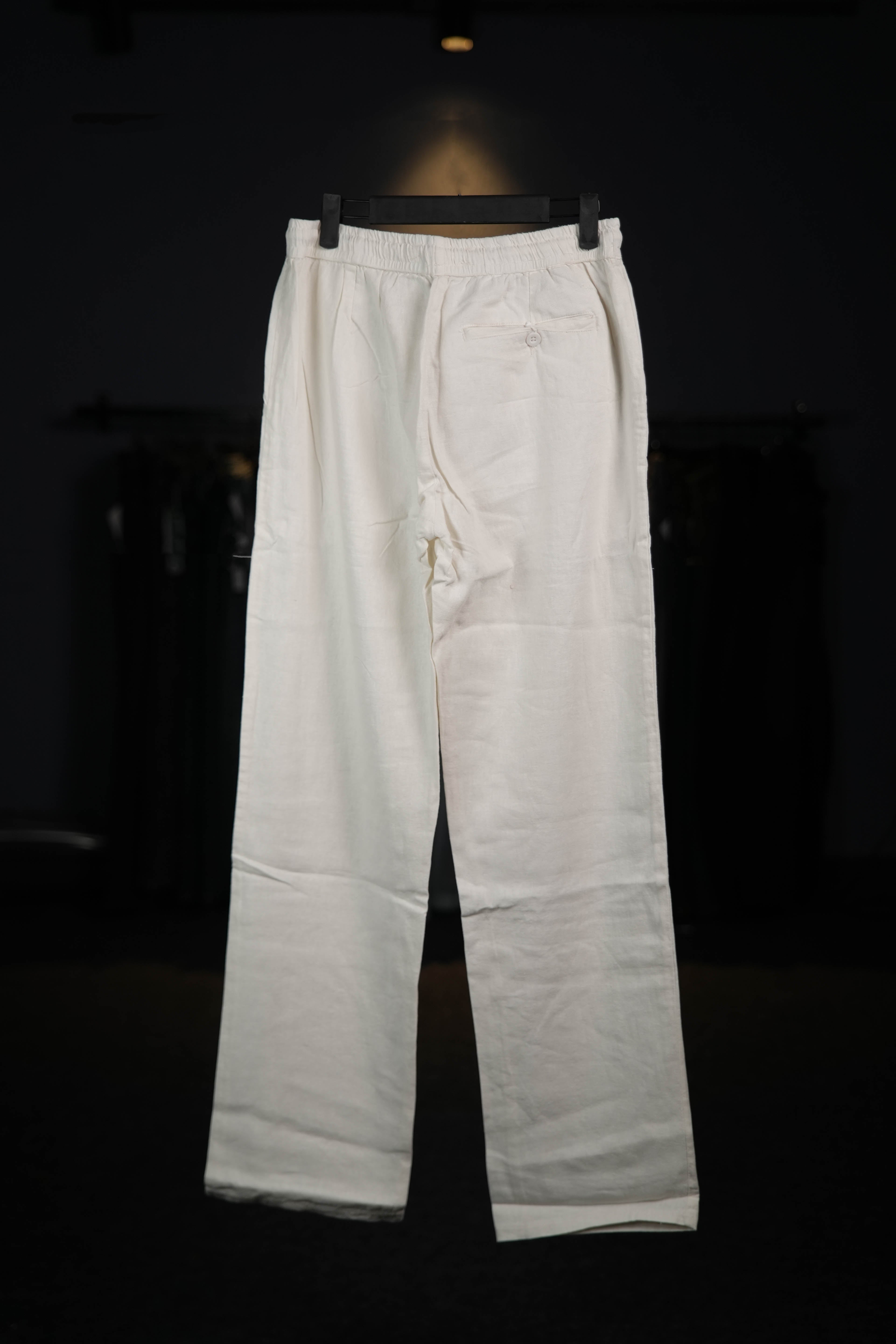 White Lenin Pant