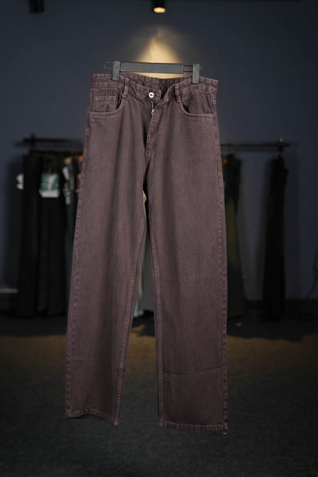 Brown Straight Fit Jeans