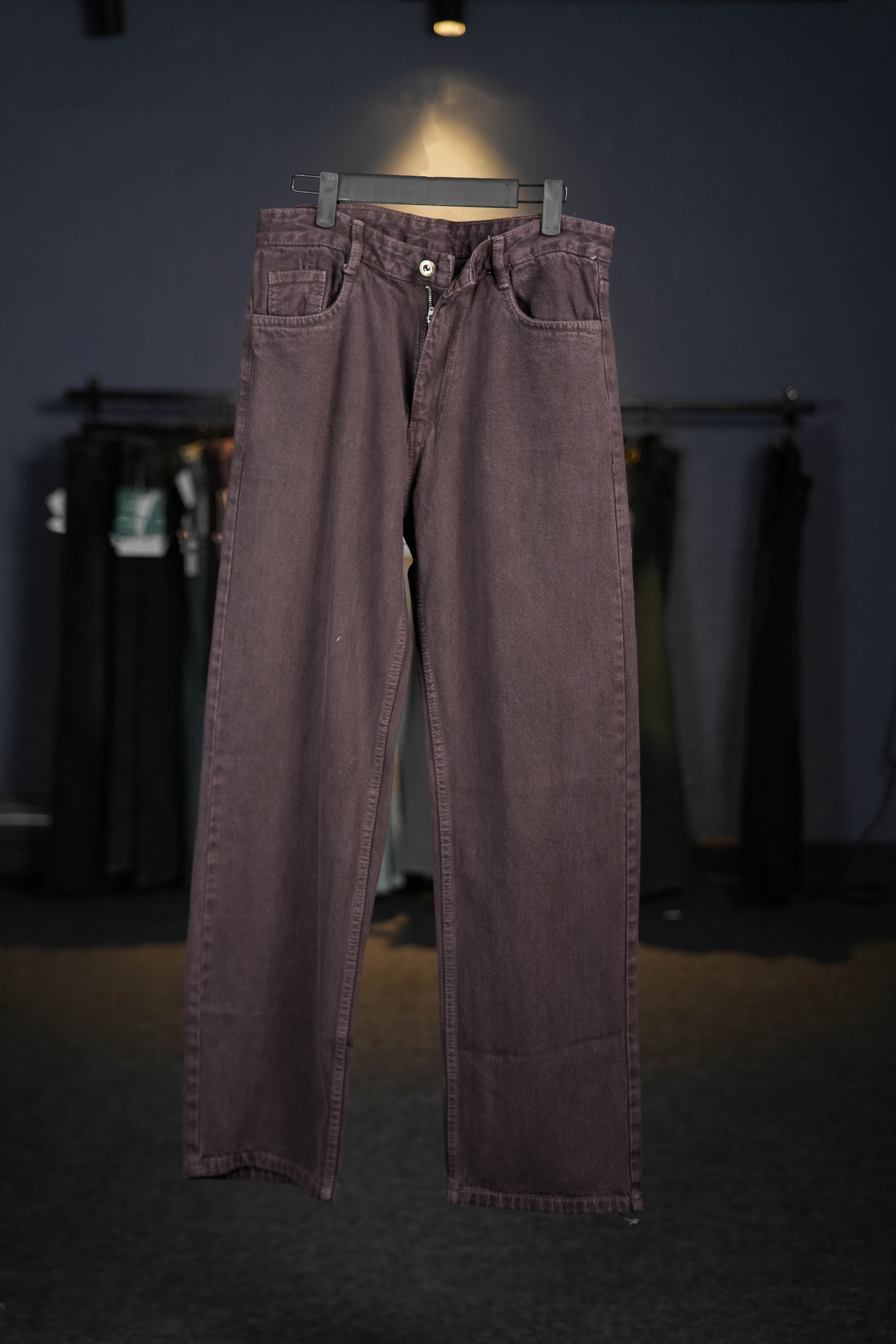 Brown Straight Fit Jeans