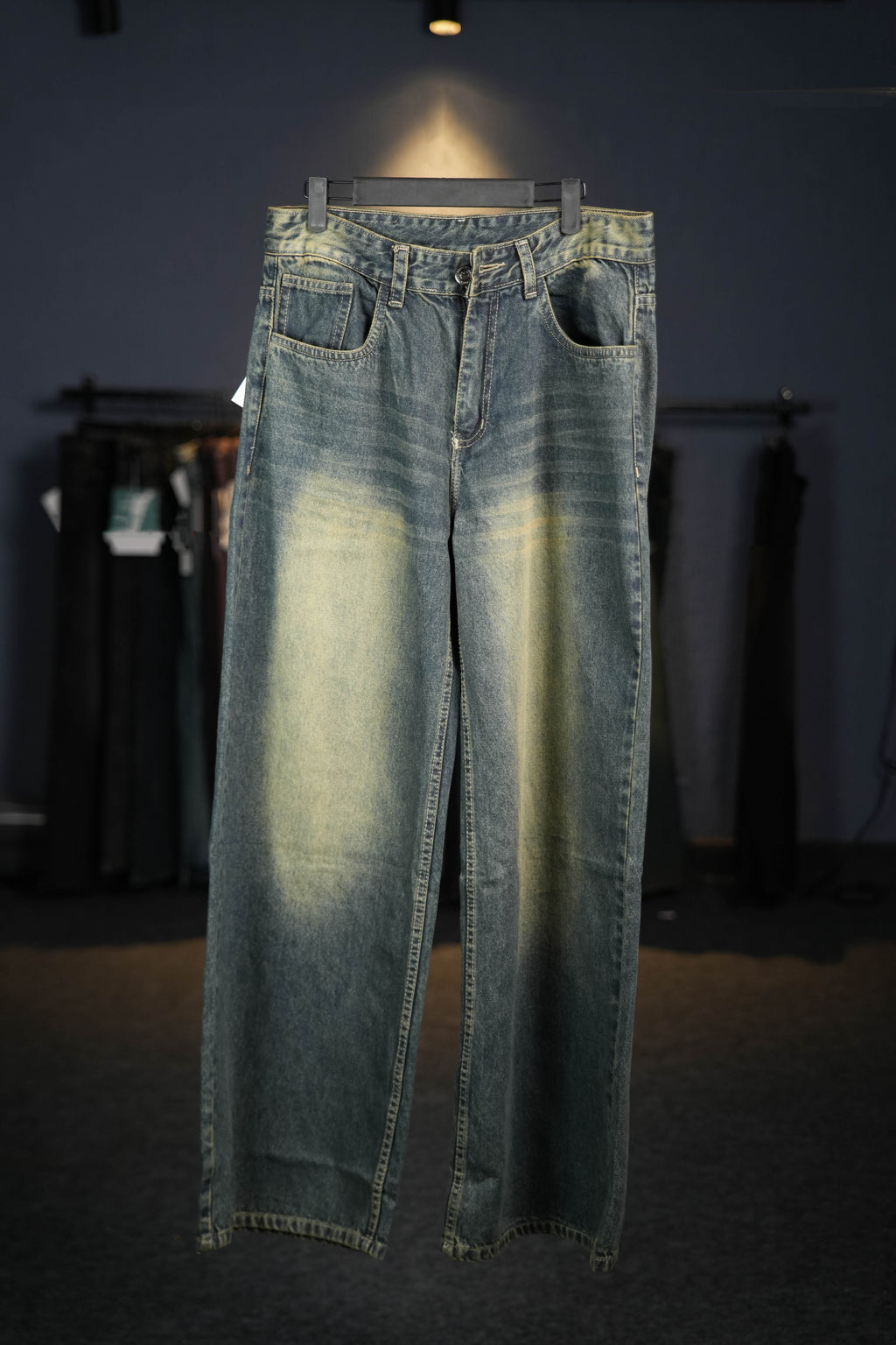 Vintage Green Wide Leg Jeans