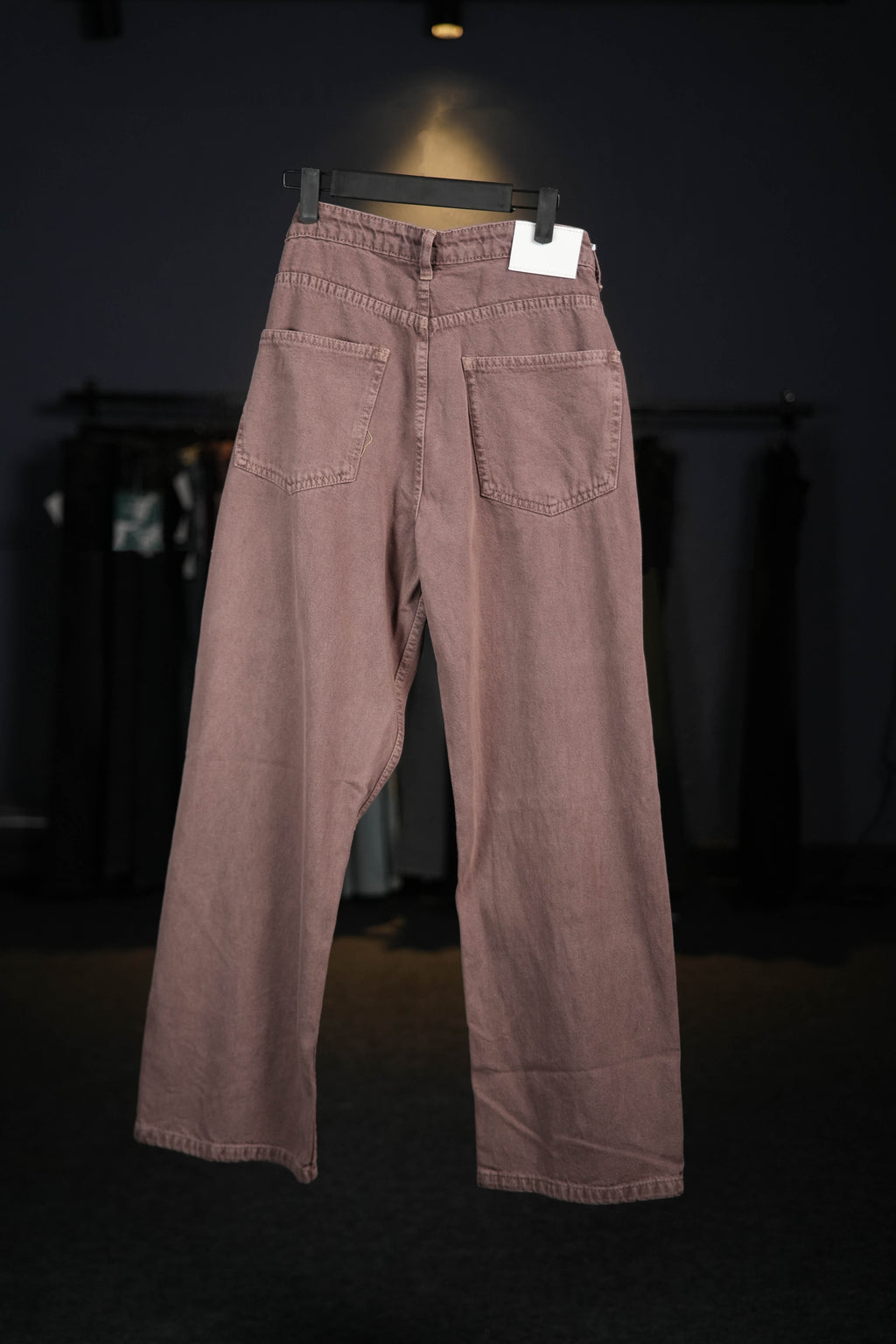 Washed Brown Straight Fit Jeans