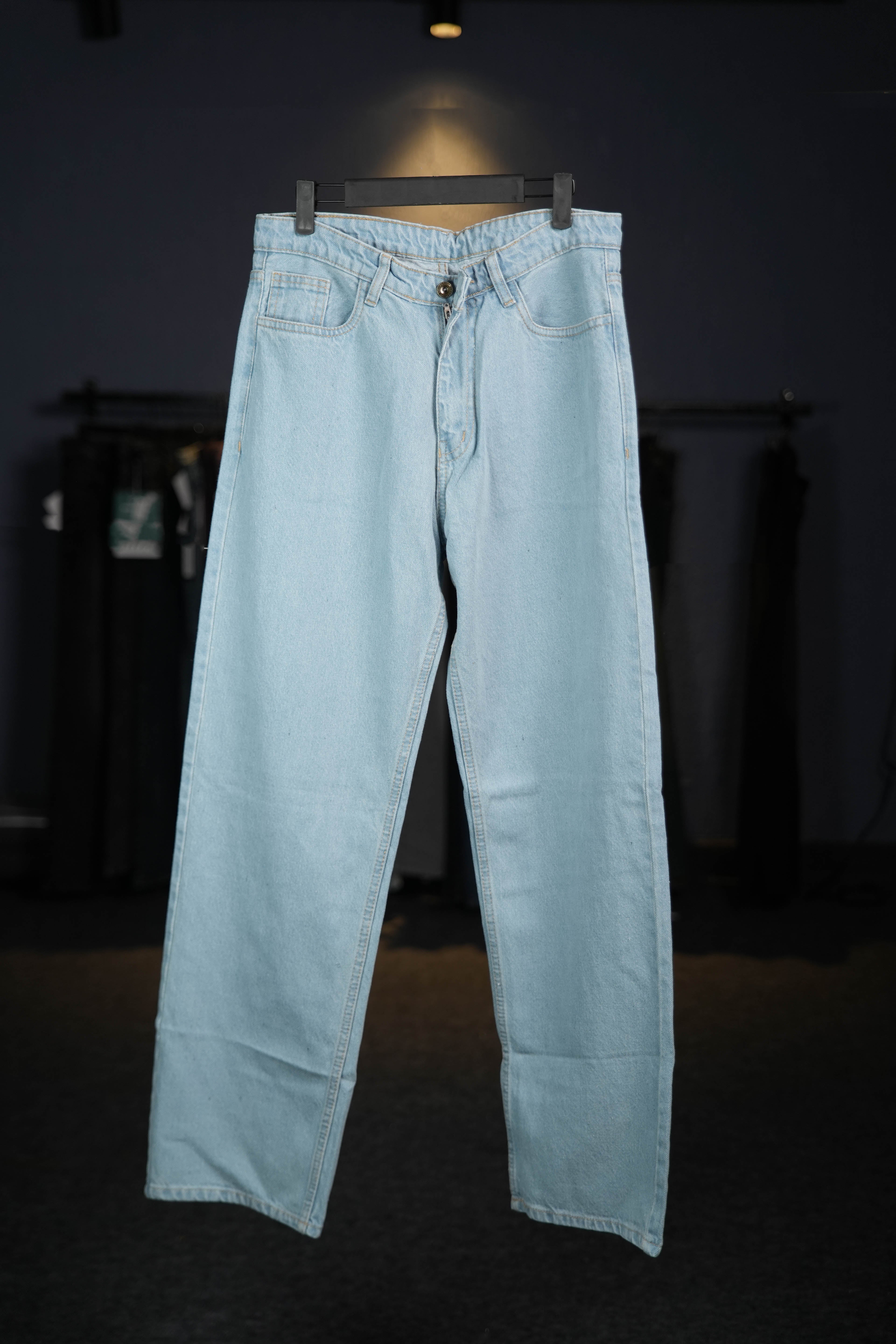 Ice Blue Straight Fit Jeans
