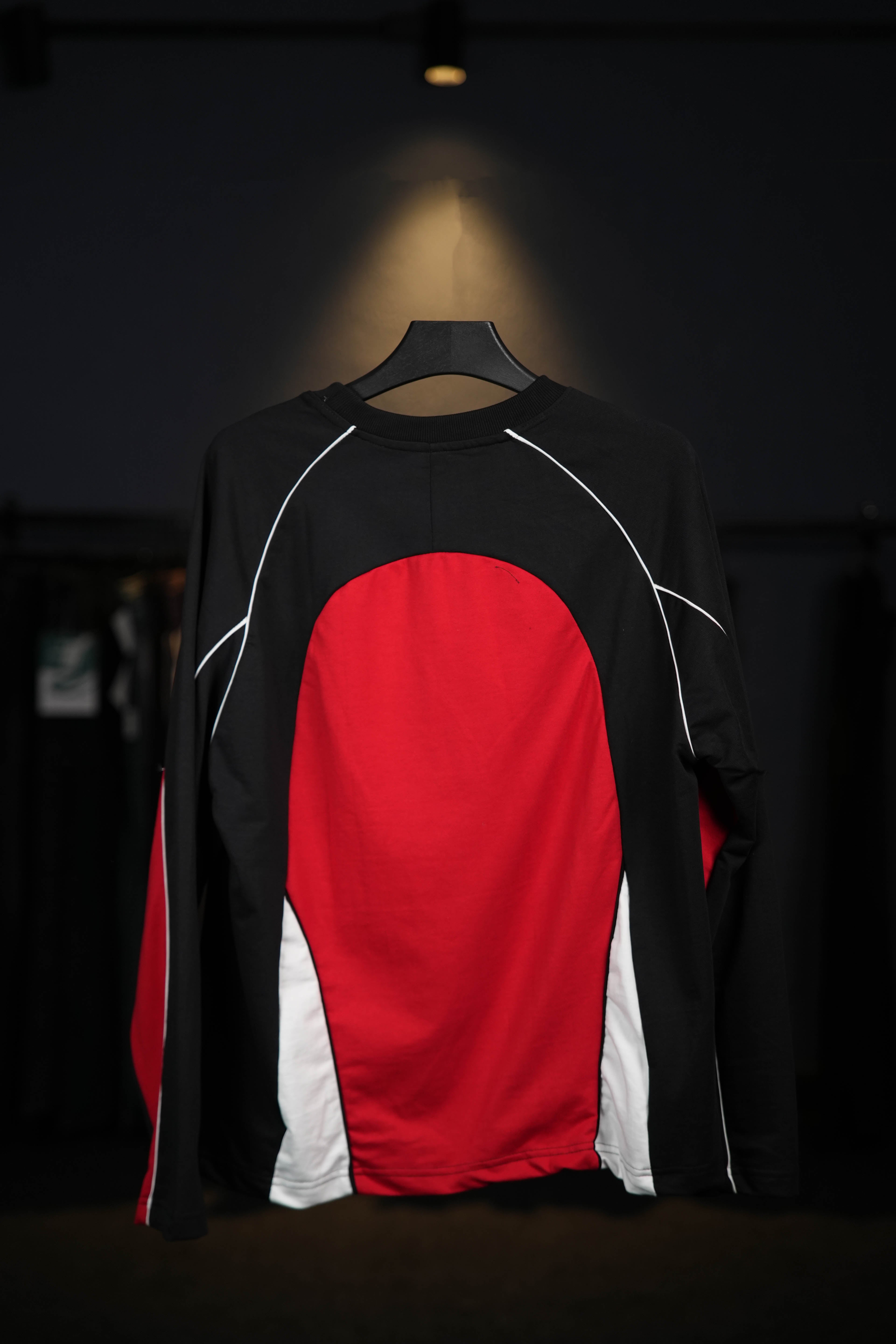 Red n Black Patched Long Sleeves
