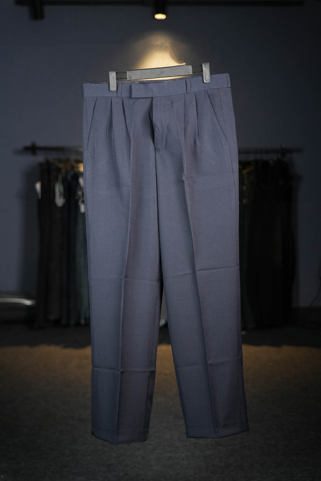Navy Blue Double Pleated Pants